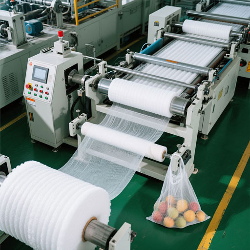 خط إنتاج البثق لأكياس الشباك / شباك الفواكه / شباك الفوم PE